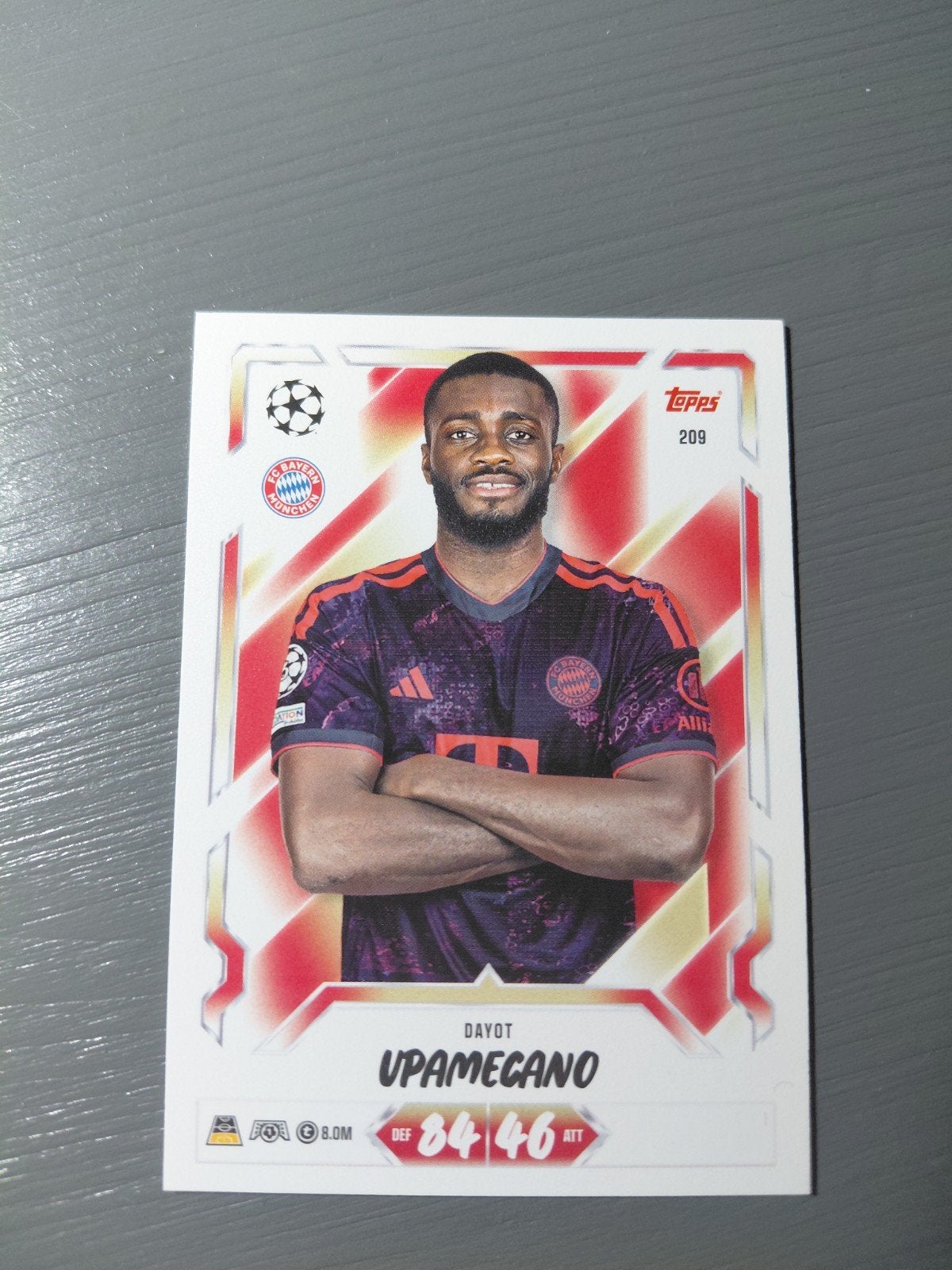 upamecano (bayern munchen) topps match attax 2027, Ophalen of Verzenden, Nieuw, Buitenlandse clubs, Spelerskaart