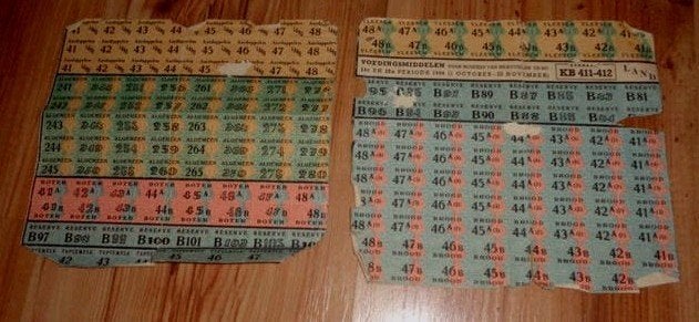 Oorlog wo2 bonvel distributie rantsoen 1944 KB land, Verzamelen, Militaria | Tweede Wereldoorlog, Verzenden, Overige soorten, Nederland