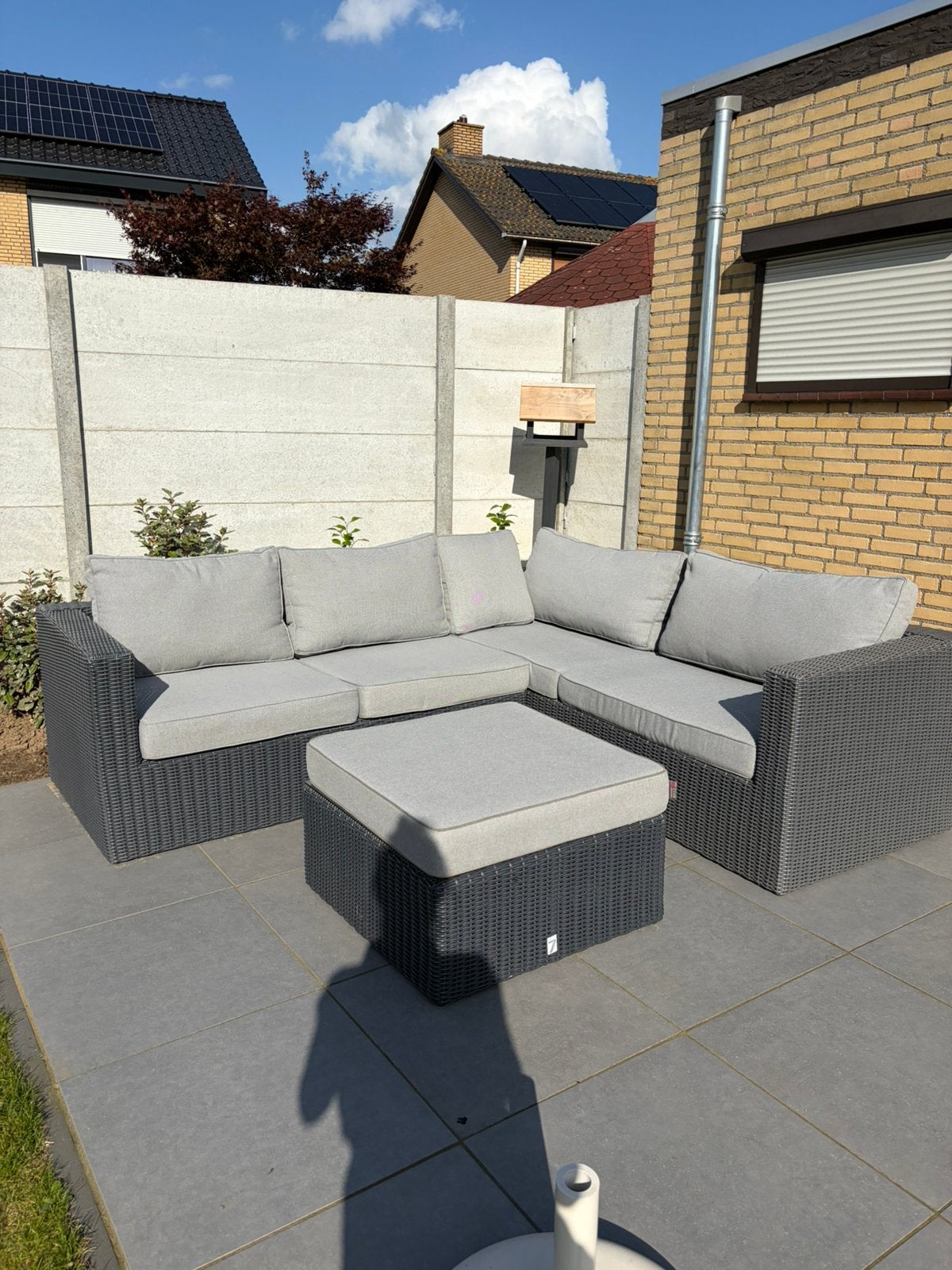 Loungeset antraciet grijs Beach 7 in zeer goede staat, Tuin en Terras, Ophalen, Zo goed als nieuw
