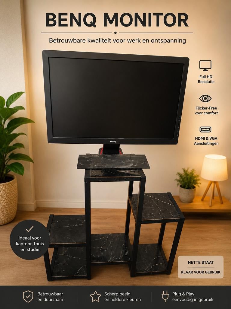 BenQ Full HD Monitor - Ideaal voor Werk en Ontspanning, Computers en Software, Monitoren, Gaming, Kantelbaar, HDMI, Full HD