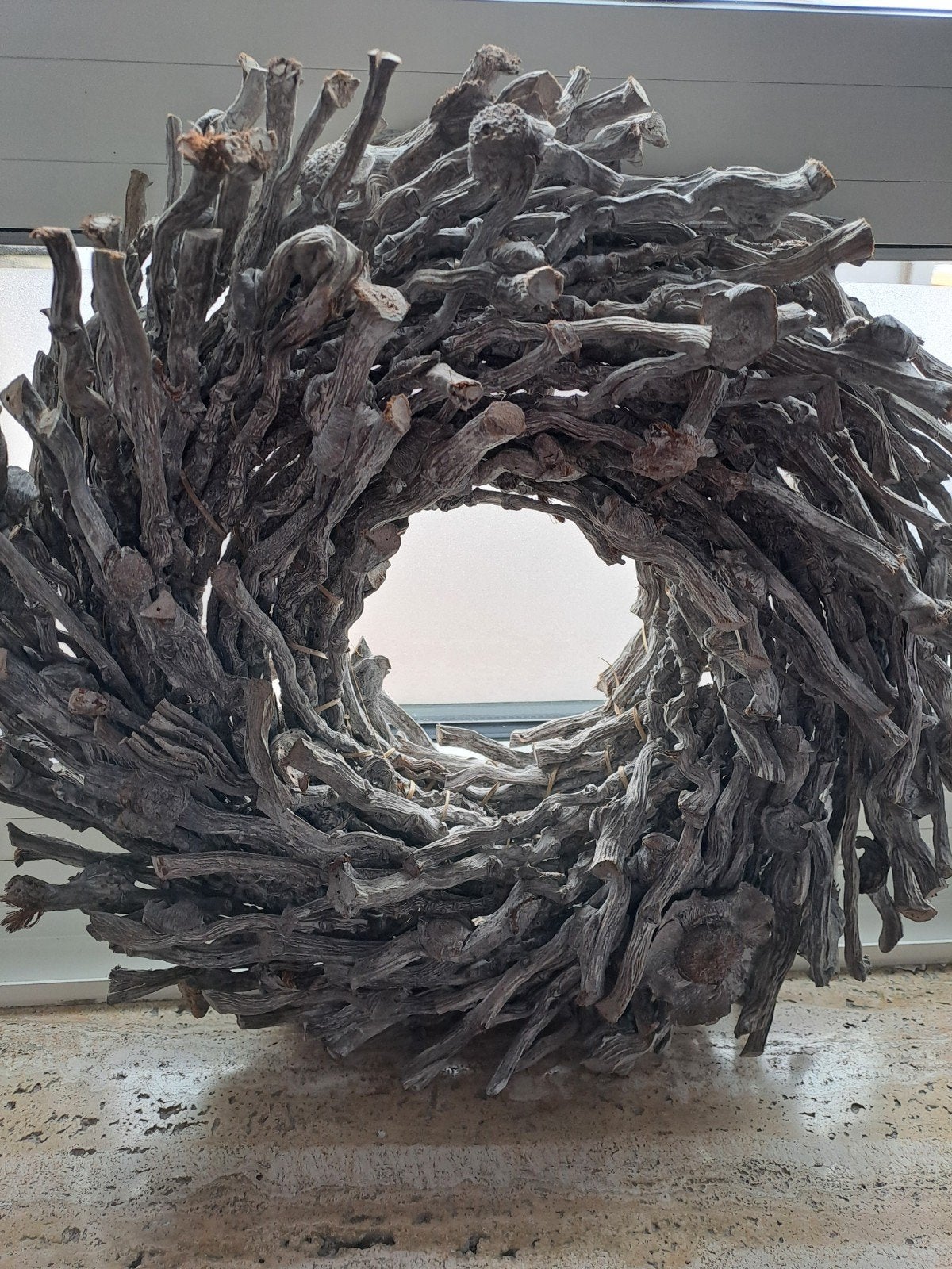 Decoratieve kransen van natuurlijk hout - 40 cm diameter, Huis en Inrichting, Ophalen, Zo goed als nieuw, Krans, Natuurlijk materiaal