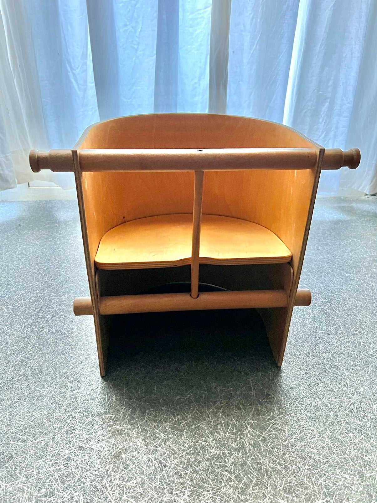 Vintage kinderstoel blank hout laminated wood, Ophalen of Verzenden, Gebruikt, Overige typen