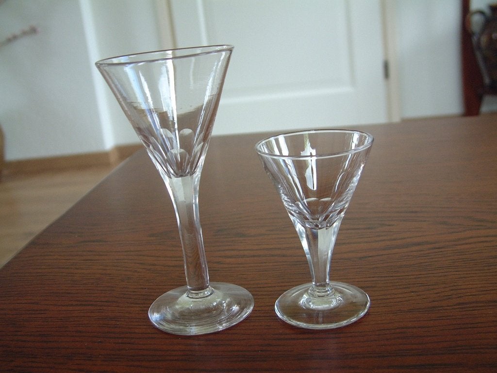 2 mooie gave antieke glas romer Leerdam?, Ophalen of Verzenden