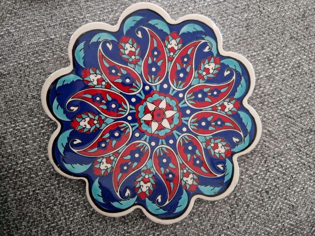 Traditionele Iznik Turkse Keramische Onderzetter, Ophalen, Nieuw, Overige materialen