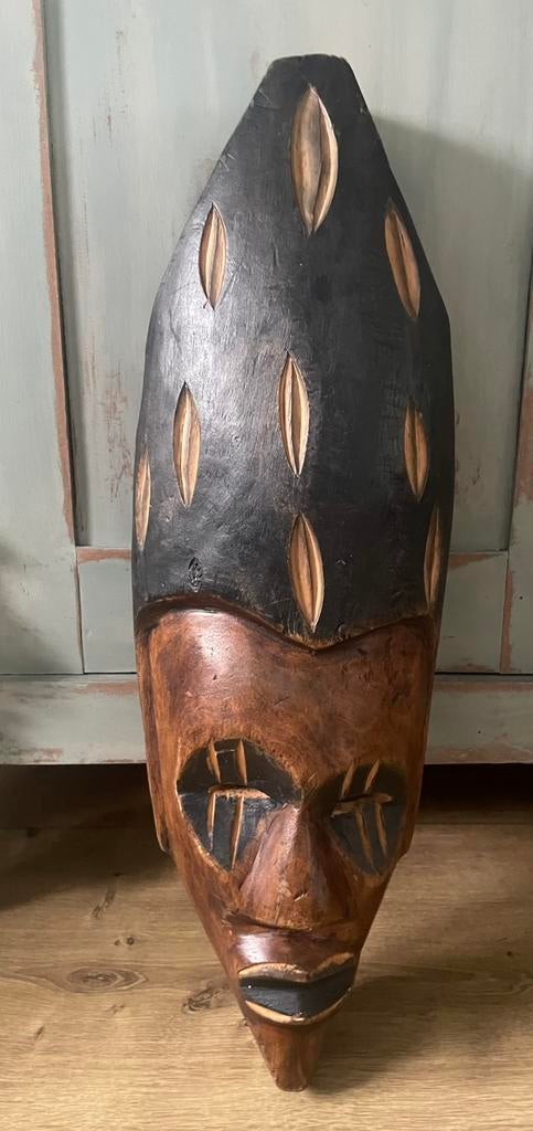 Prachtig Afrikaans houten masker Afrika hout vroiw, Ophalen of Verzenden
