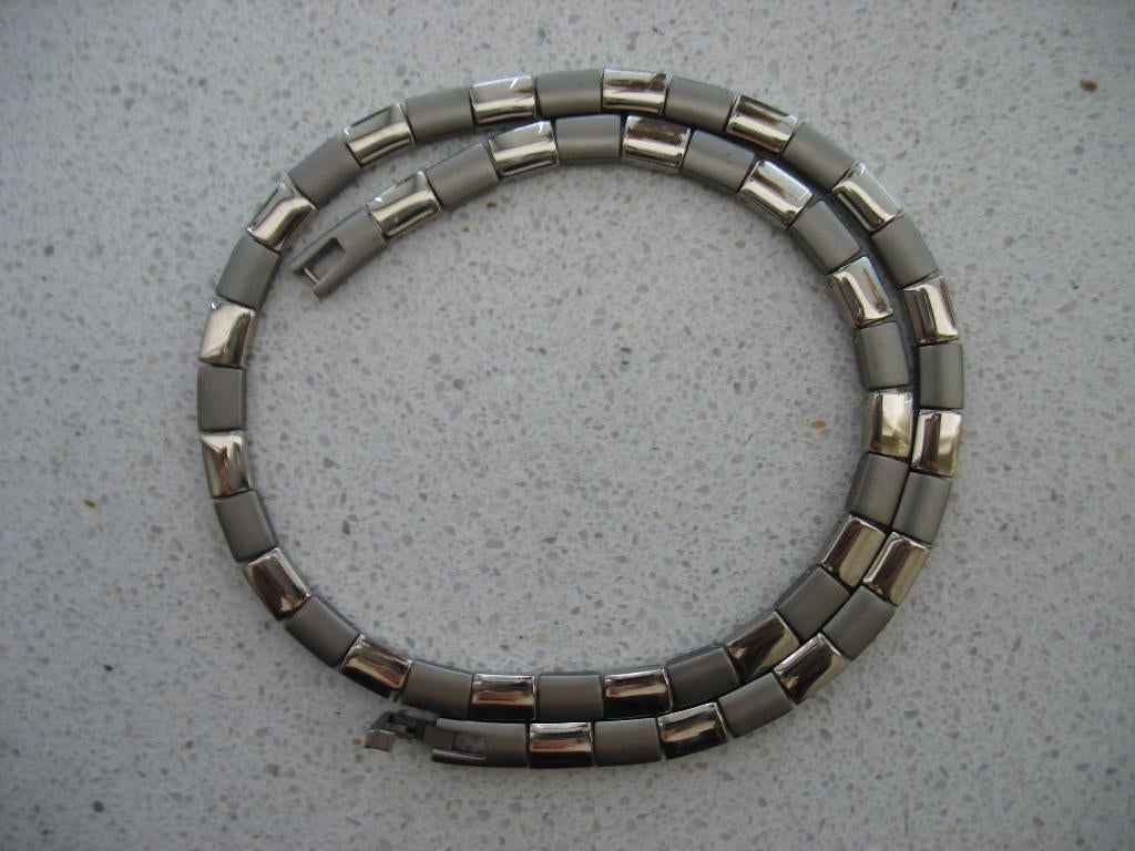 Boccia Titanium Ketting/ Collier Mat en Glanzend, Sieraden, Tassen en Uiterlijk, Kettingen, Ophalen of Verzenden, Zo goed als nieuw
