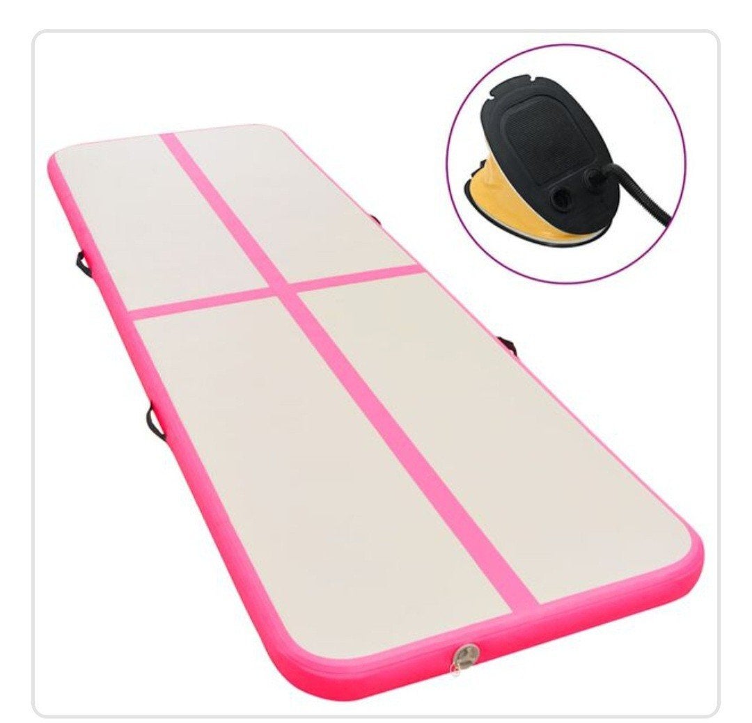 Physionics Airtrack Mat 4m x 1m met Pomp, Ophalen, Zo goed als nieuw, Roze, Materiaal