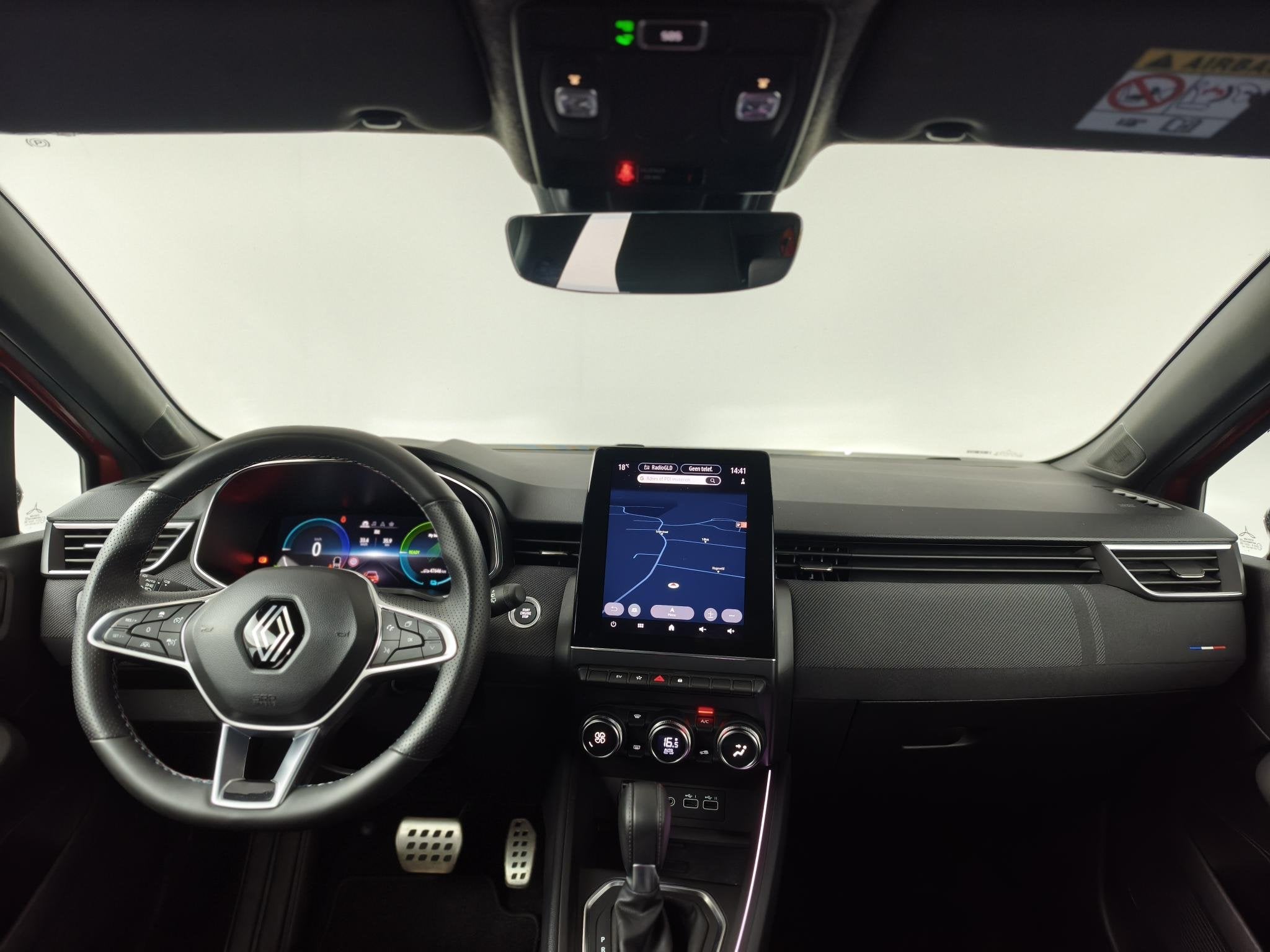 Renault Clio 1.6 E-Tech Full Hybrid 145 esprit Alpine | Came, Dealer onderhouden, Gebruikt, Met garantie (alle), Leder en Stof