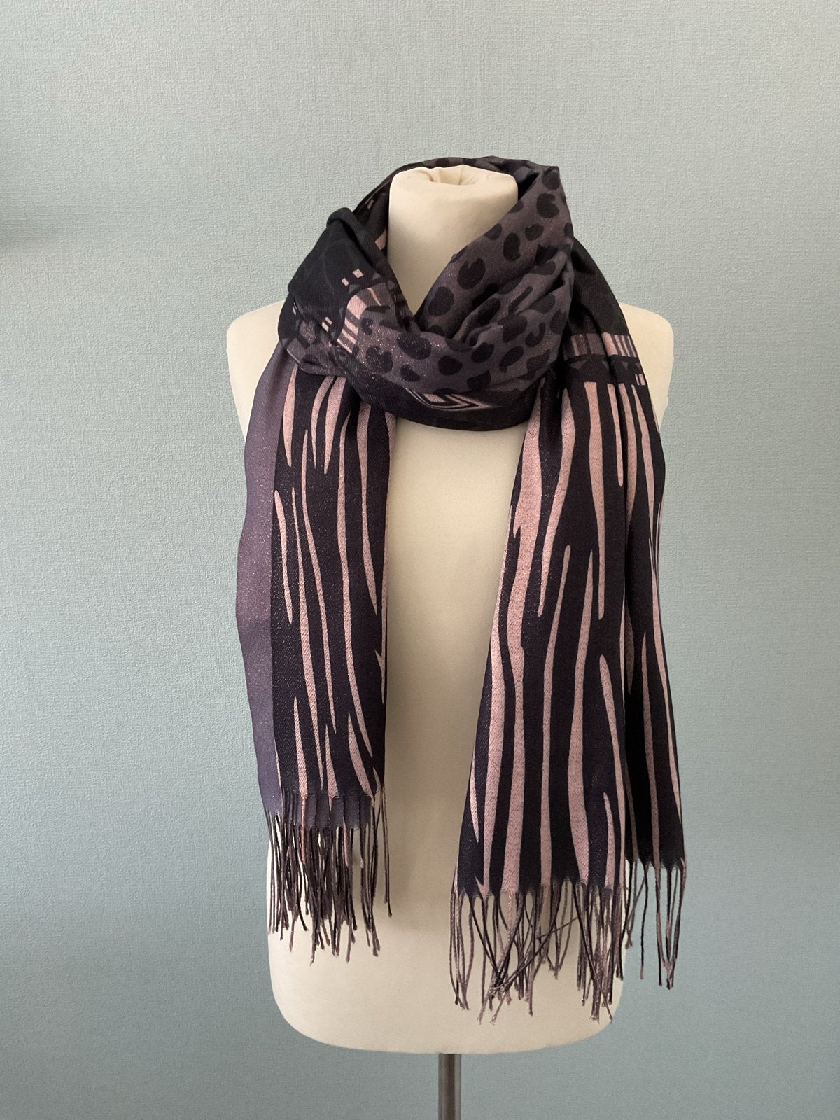 Sjaal met gouddraad en dierenprint/ shoeby, Verzenden, Nieuw, Maat 46/48 (XL) of groter, Sjaal