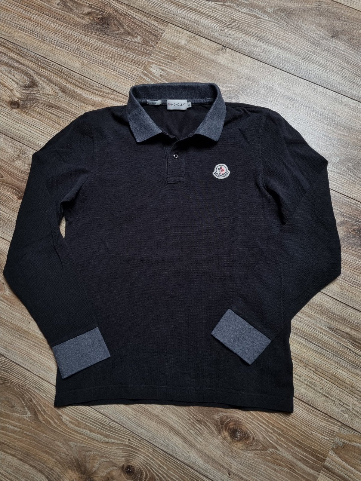 Moncler polo slim fit maat S, Moncler, Zwart, Ophalen of Verzenden, Zo goed als nieuw