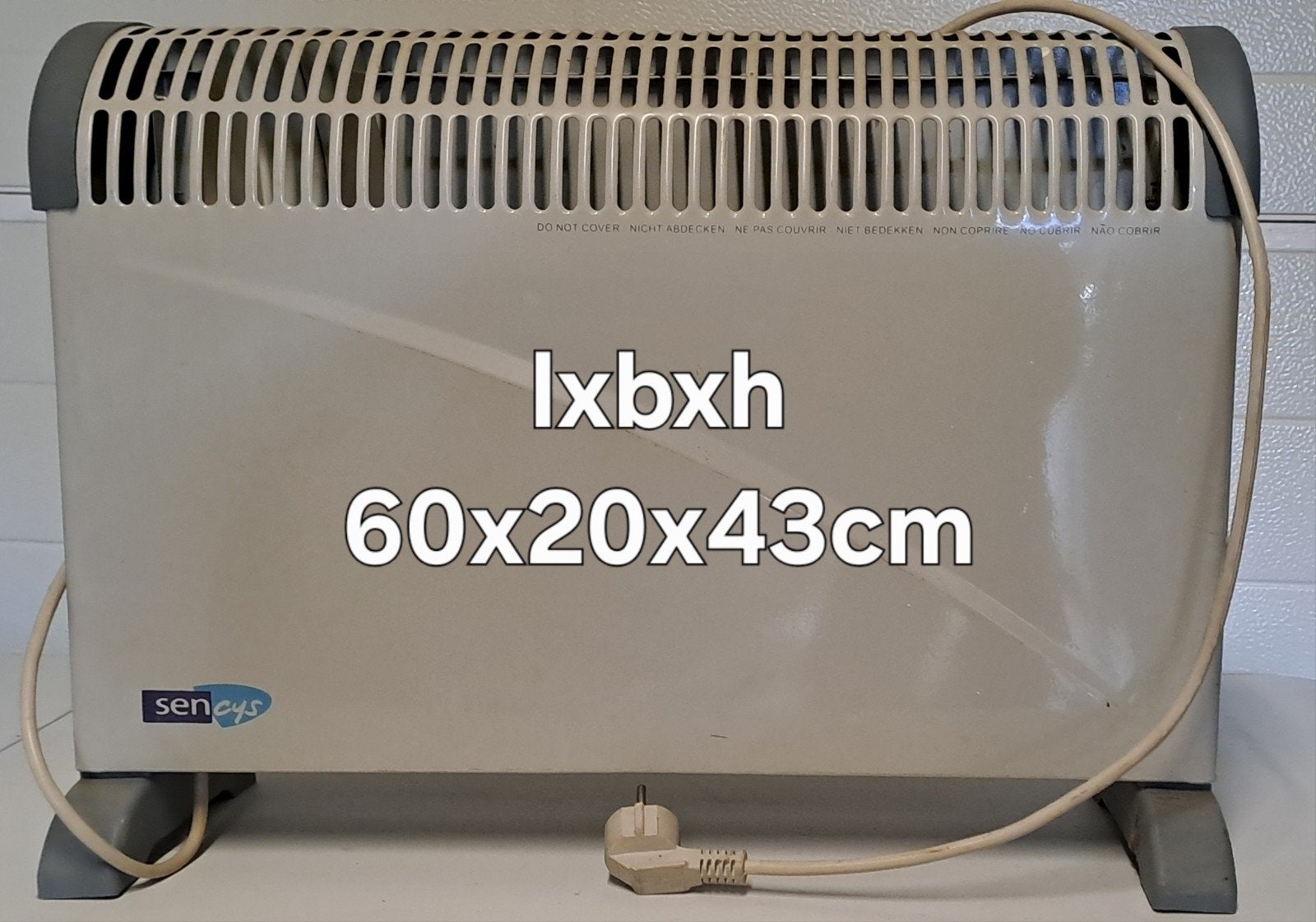 Sencys Elektrisch Kacheltje - Max 2000W, Ophalen, 30 tot 80 cm, Gebruikt, Kachel