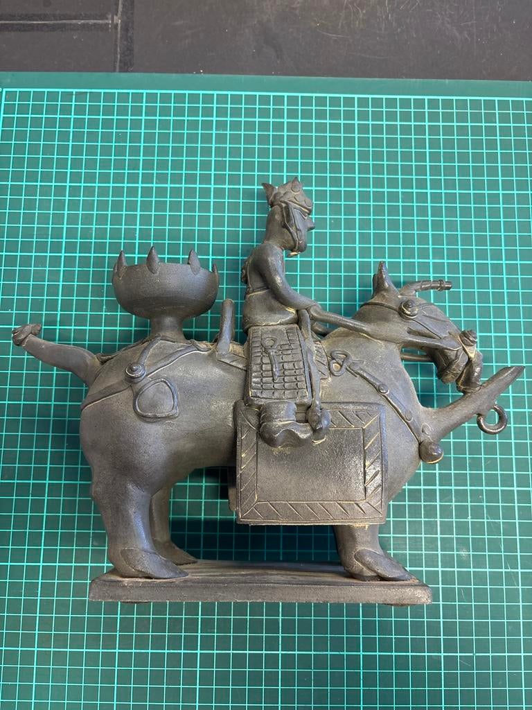 Koreaans paardrijder-vormig aardewerk 30cm x 25cm, Ophalen of Verzenden