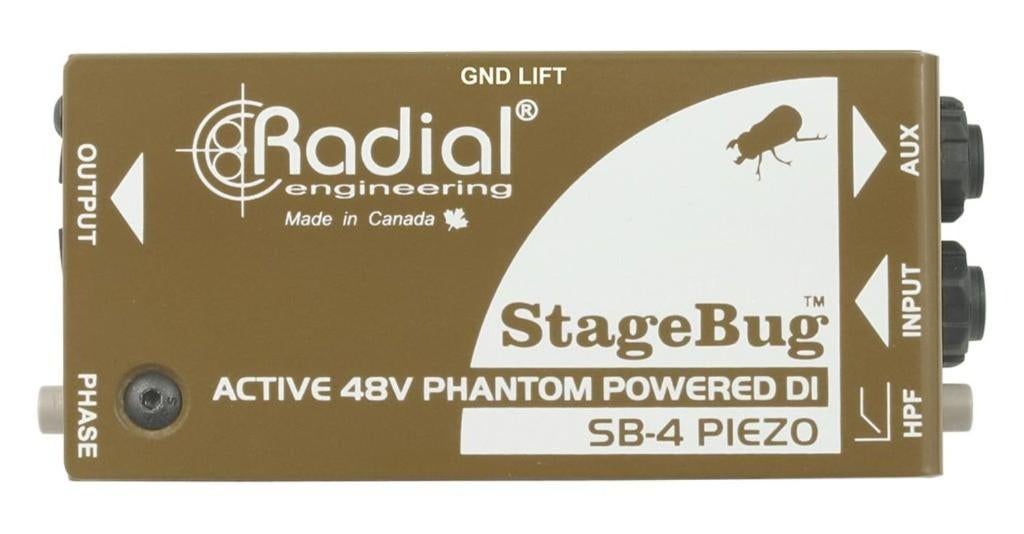Radial STAGEBUG SB-4 actieve stereo piezo DI box - 48 V, ., Overige typen, Nieuw, Ophalen of Verzenden
