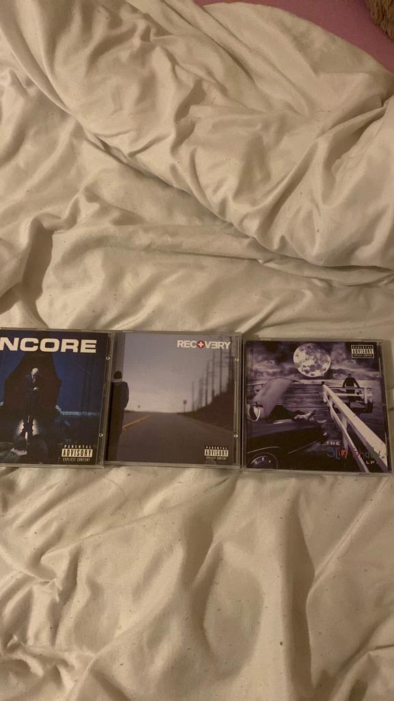 Eminem cds (encore, slimshady lp en recovery), Verzenden, 2000 tot heden, Zo goed als nieuw