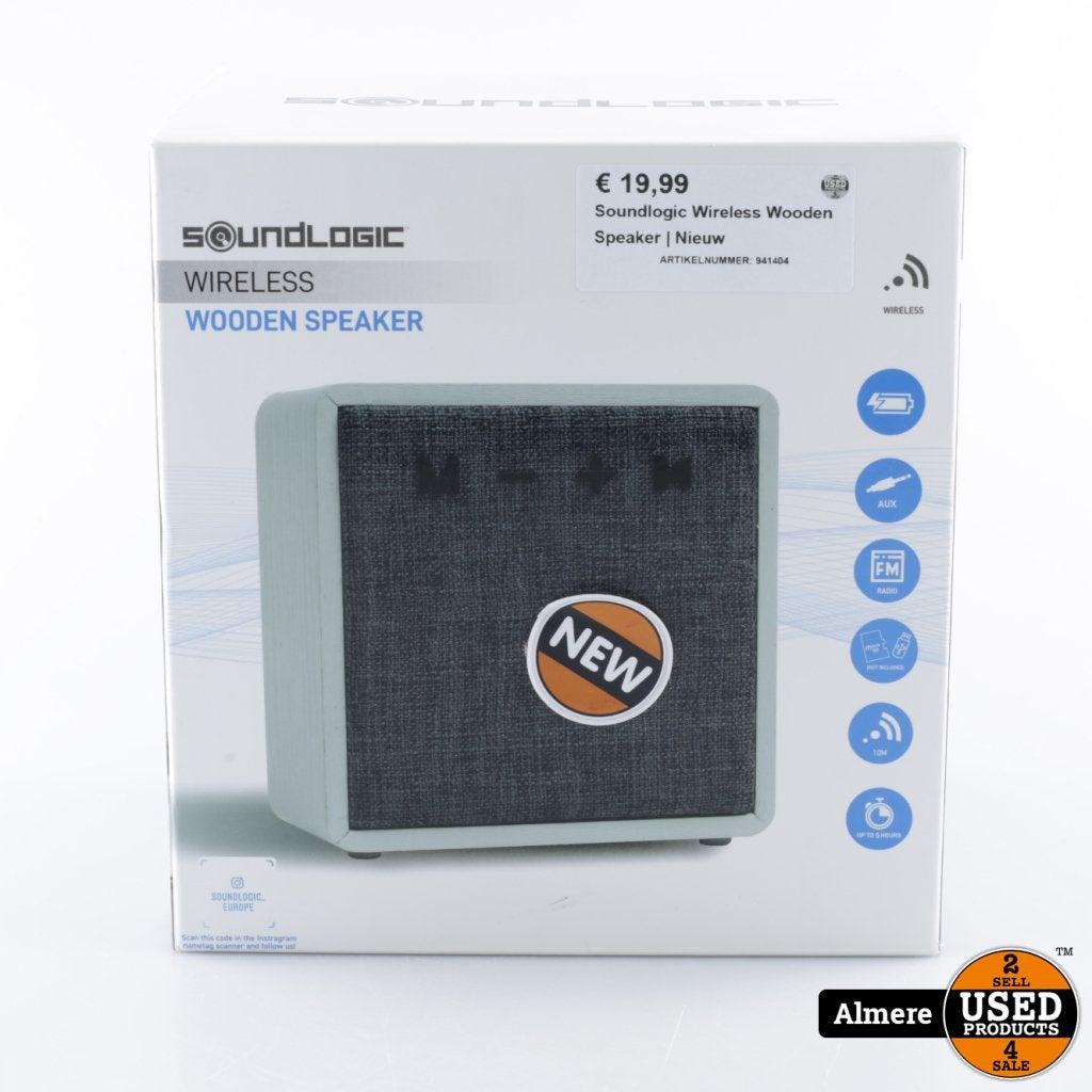 Soundlogic Wireless Wooden Speaker | Nieuw, Flex Ltd., Gebruikt, https://flex.com/contact-us, Nobelstraat 10, 5807 GA Oostrum LB, Limburg, Nederland