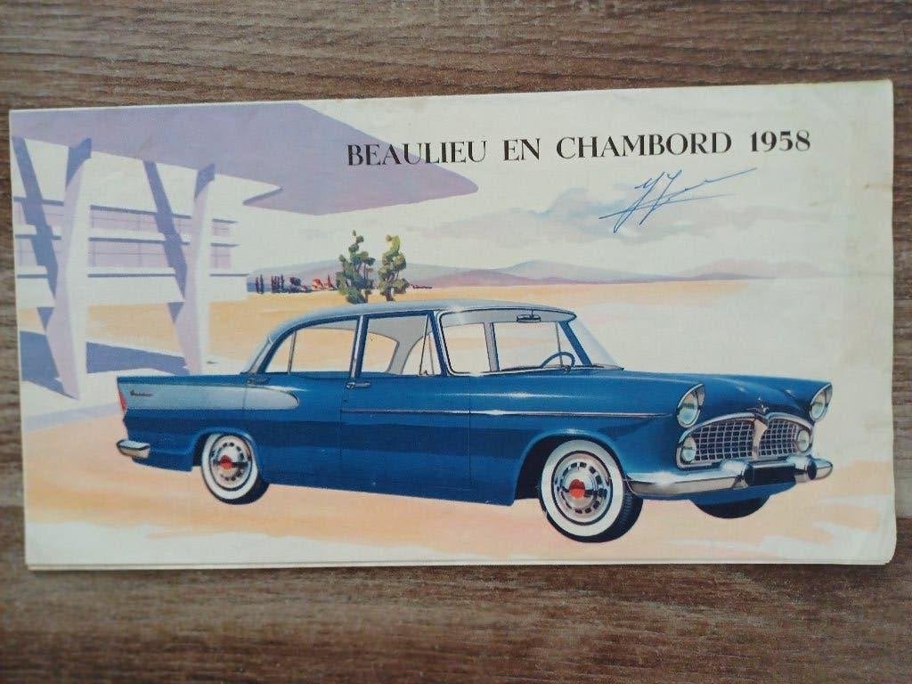 Oude Simca brochure uit 1958, Ophalen of Verzenden, Gelezen, Overige merken