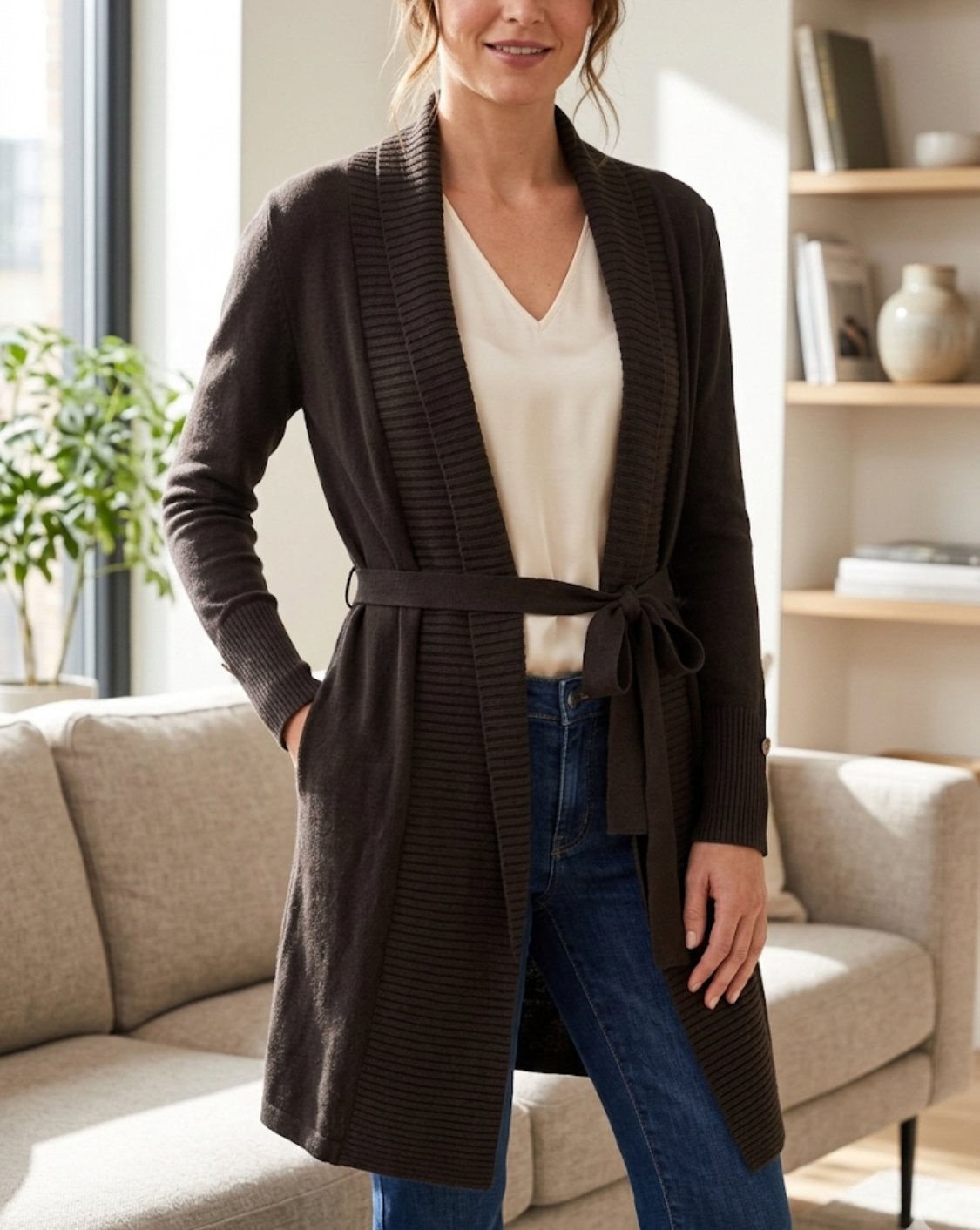 No Man's Land Lang Vest/Cardigan Maat S, Kleding | Dames, Truien en Vesten, Ophalen of Verzenden, Zo goed als nieuw, Maat 36 (S)