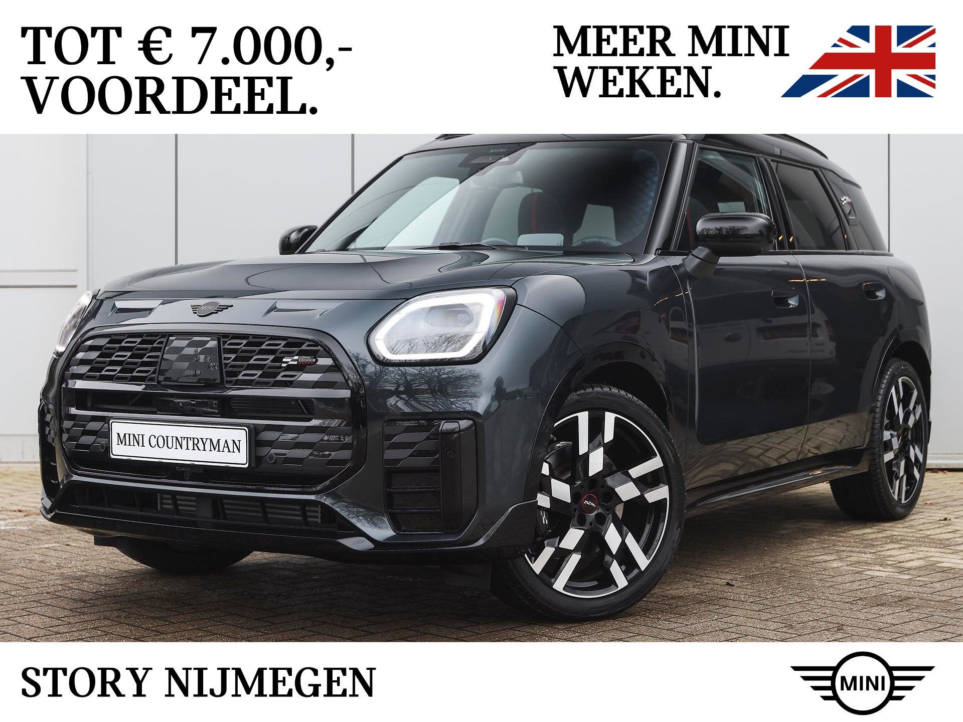 MINI Countryman C JCW Automaat / Panoramadak / Trekhaak / JC, Auto's, Dealer onderhouden, Met garantie (alle), Leder, Bedrijf