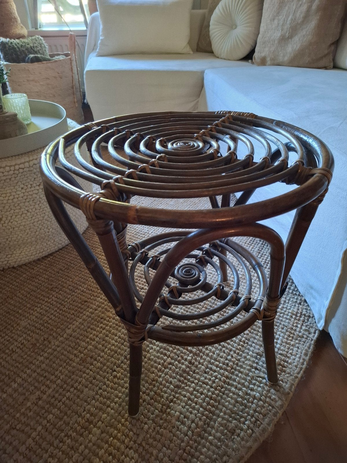 Gezellig rond tafeltje/ bijzettafel, Minder dan 55 cm, Rond, Zo goed als nieuw, Ophalen