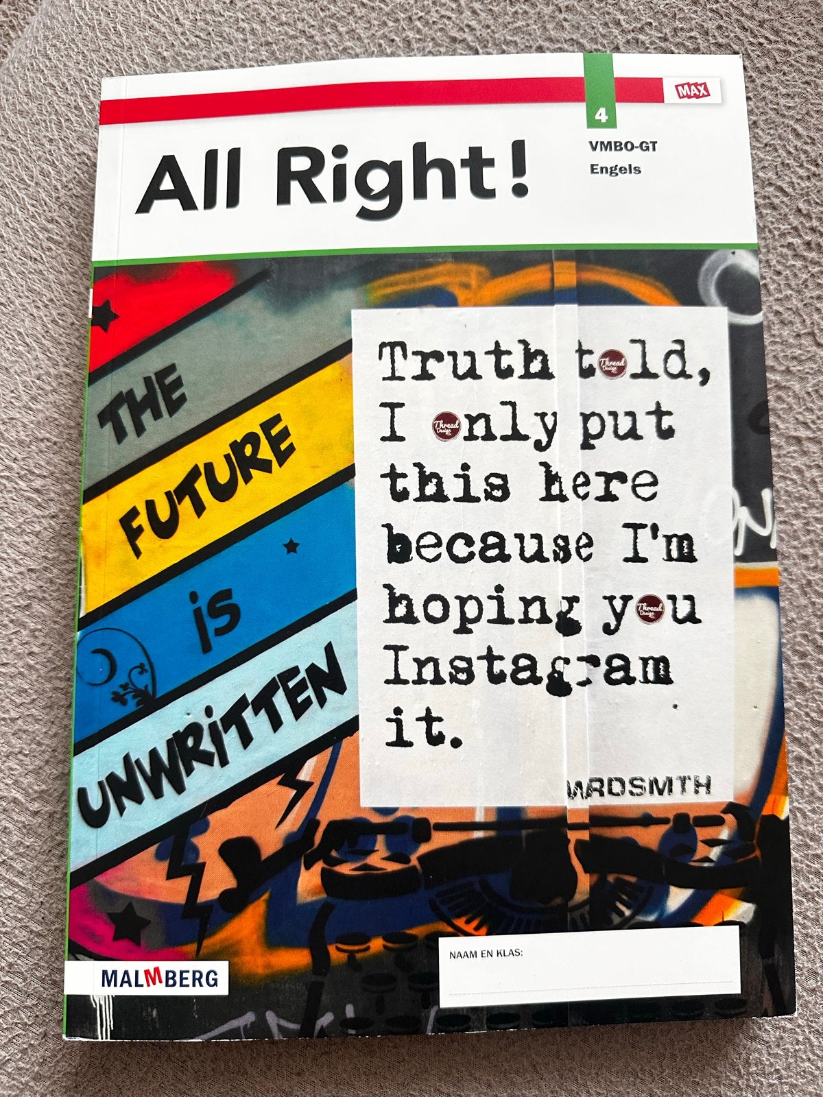 All Right! 4 VMBO-GT Engels - Malmberg, Boeken, Ophalen of Verzenden, Nieuw, VMBO, Engels