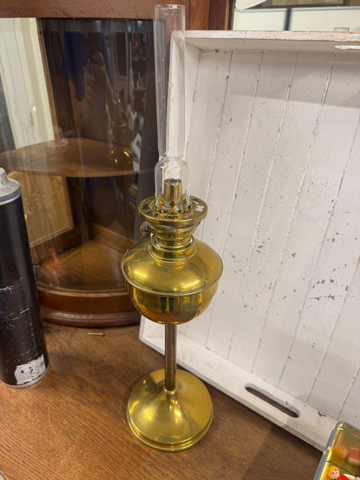 Messing Petroleumlamp Antiek, Ophalen