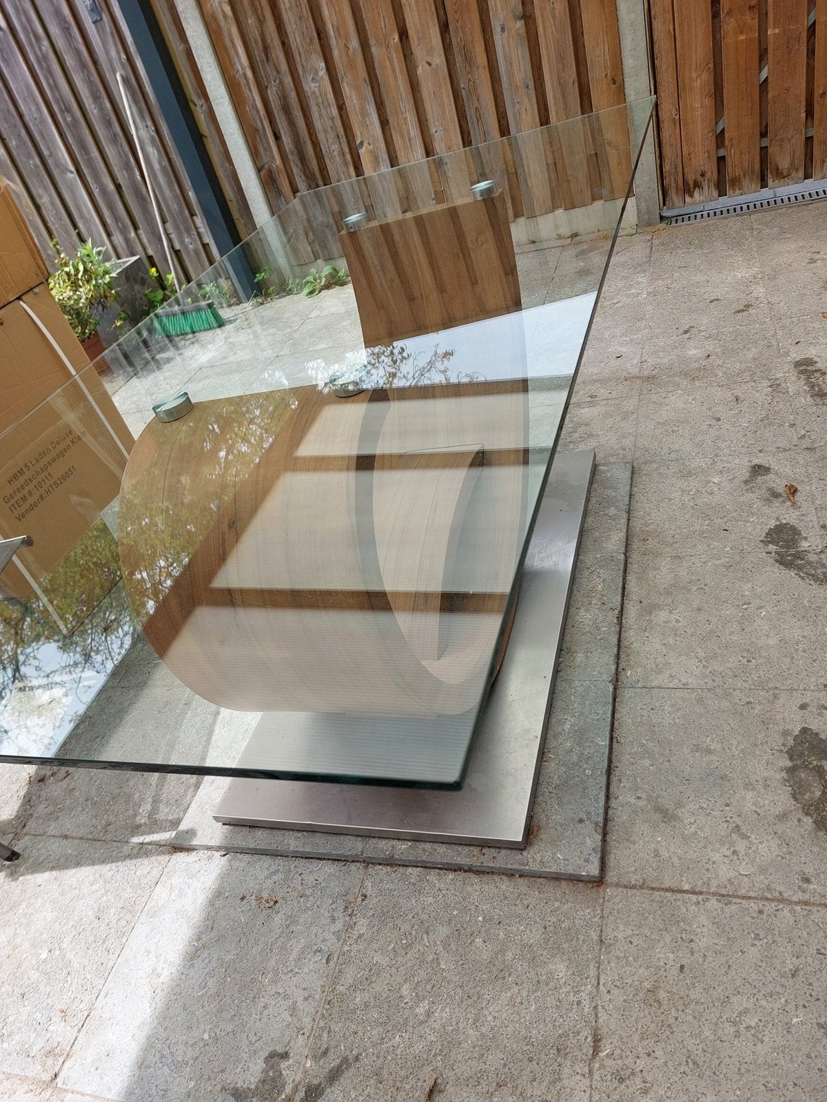 Glazen eettafel gratis op te halen!, Ophalen, 200 cm of meer, 50 tot 100 cm, Zo goed als nieuw