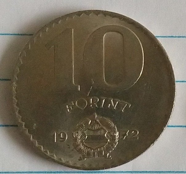 hongaarse munt 10 forint 1972,  volgnr 84.0, Ophalen of Verzenden, Overige landen, Losse munt