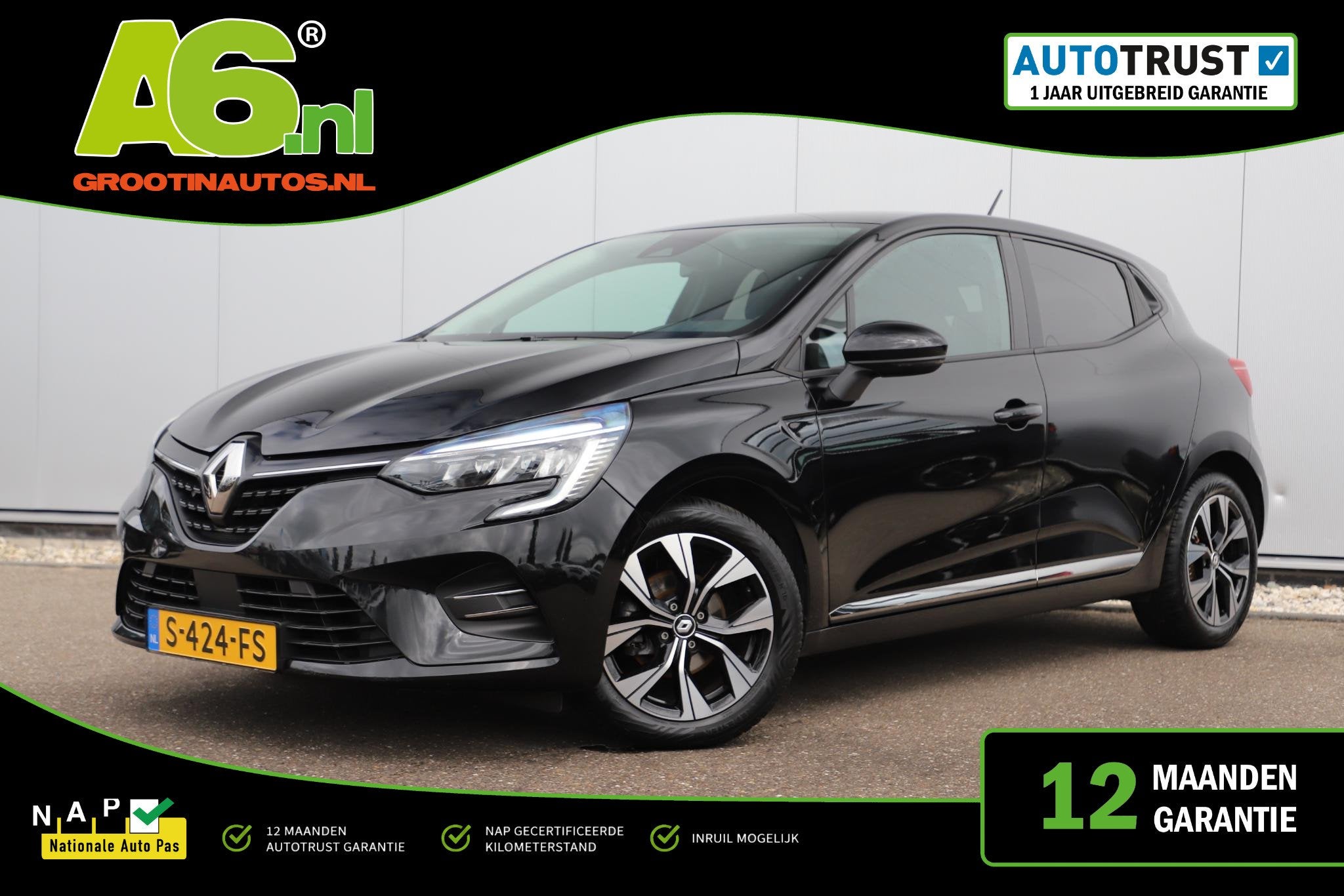 Renault Clio 1.0 TCe 90 Evolution 16 inch LMV Navigatie Carp, Auto's, Voorwielaandrijving, Gebruikt, Euro 6, 580 kg