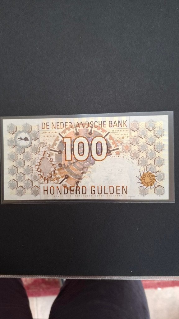 100 gulden, 1992 steenuil, Ophalen of Verzenden, 100 gulden, Los biljet