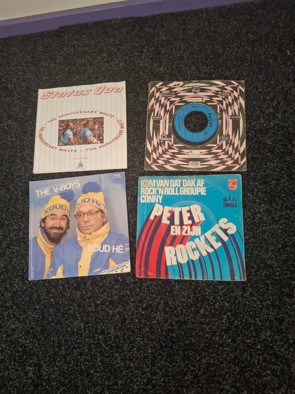 Diverse 7 inch singles: Status Quo, V-Boys, P, Gebruikt, 7 inch, Pop, EP