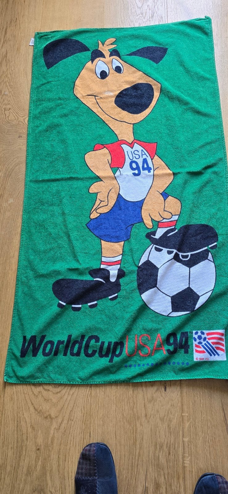 Vintage World Cup USA 94 Handdoek - Voetbal Mascotte, Ophalen of Verzenden