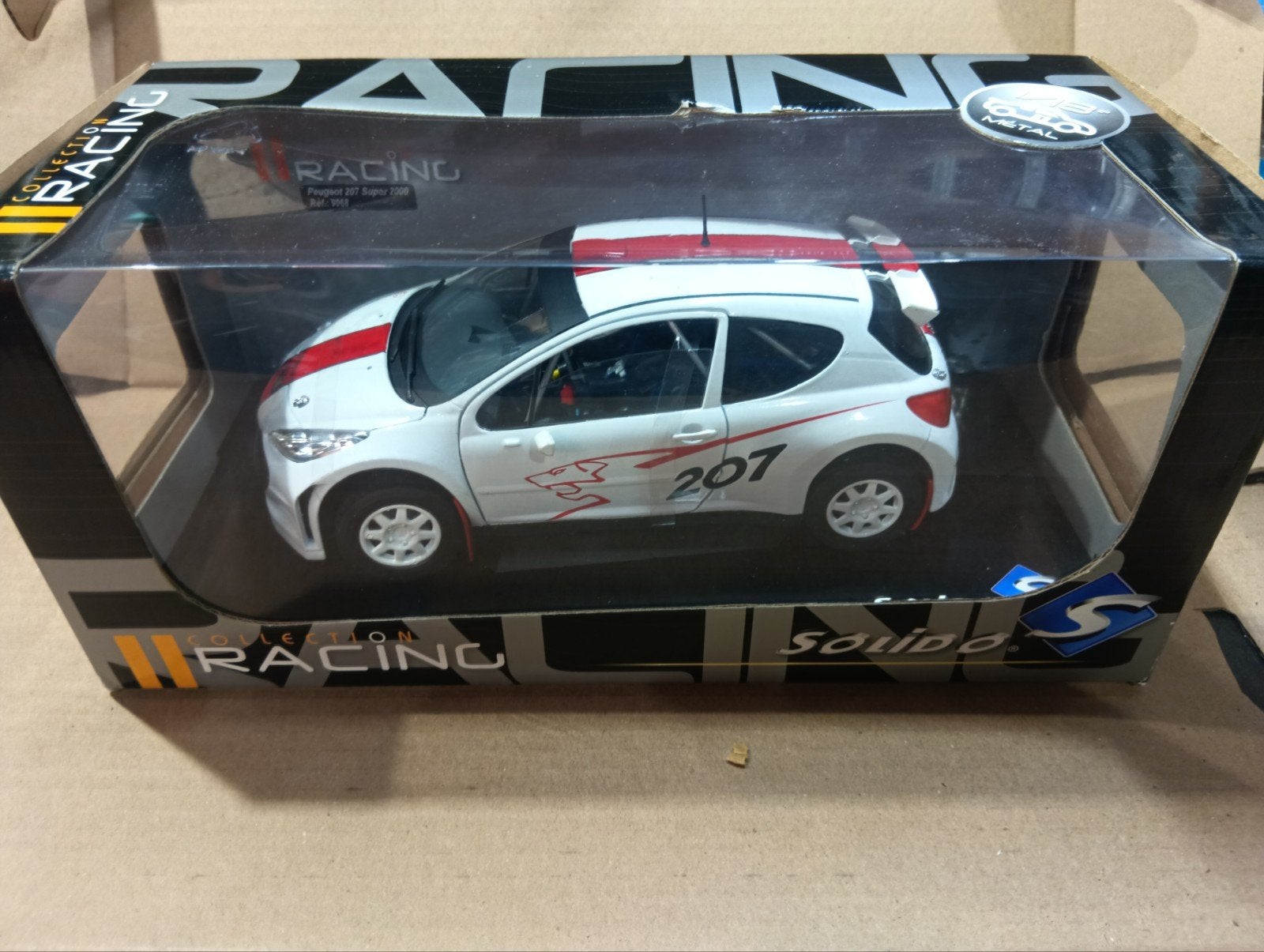 Peugeot 207 Super 2000 schaal 1/18 Solido, Ophalen of Verzenden, Zo goed als nieuw, Auto, Solido