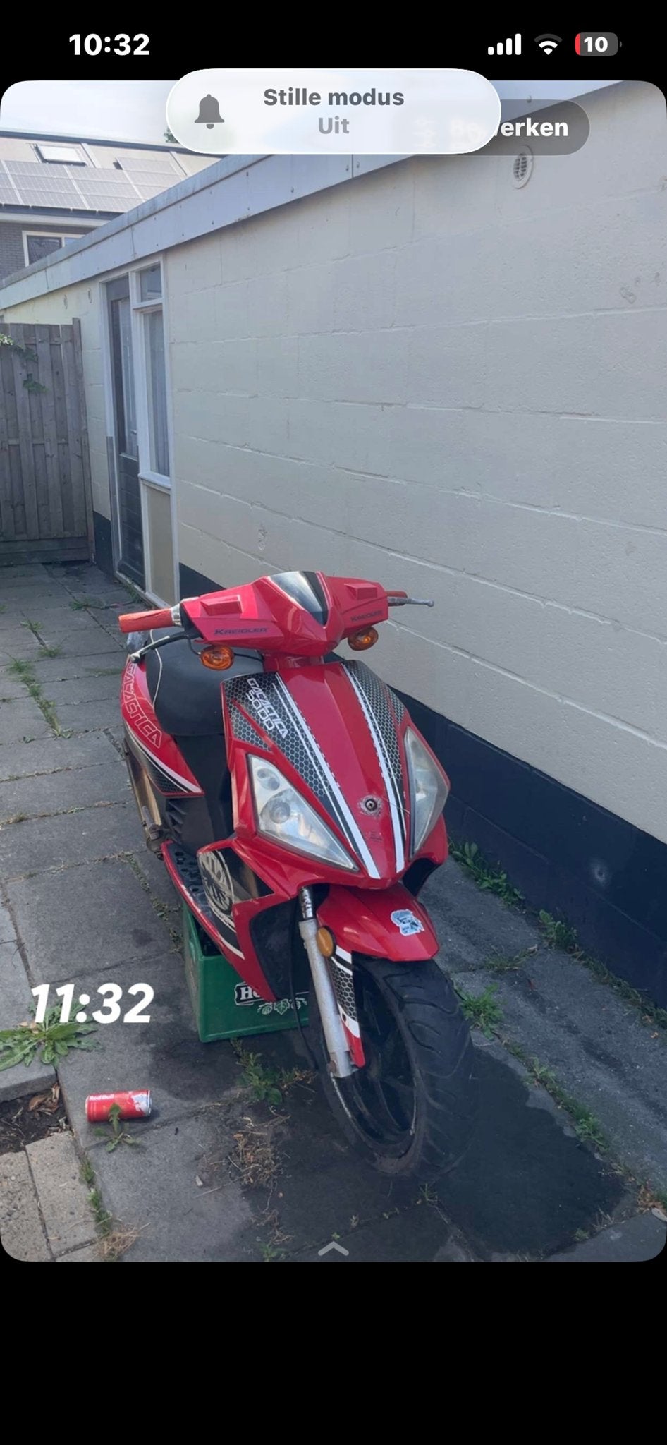 Rode Cross Scooter - Loopt, Rijdt, Remt (Nagekeken worden), Fietsen en Brommers, Ophalen of Verzenden, Gebruikt, Overige merken
