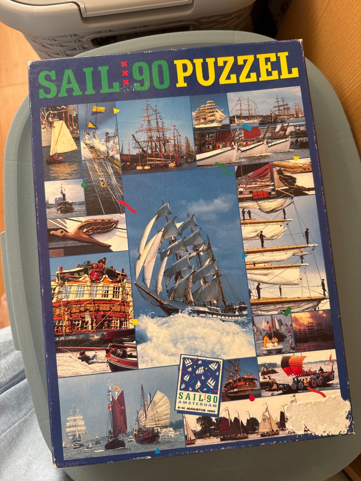 SAIL '90 Puzzel - 550 stukjes - Schepen Amsterdam, Ophalen, 500 t/m 1500 stukjes, Gebruikt, Legpuzzel