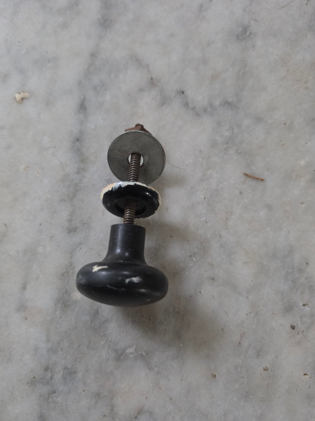 Vintage Bakelieten Deurknop - Zwart, Ophalen of Verzenden