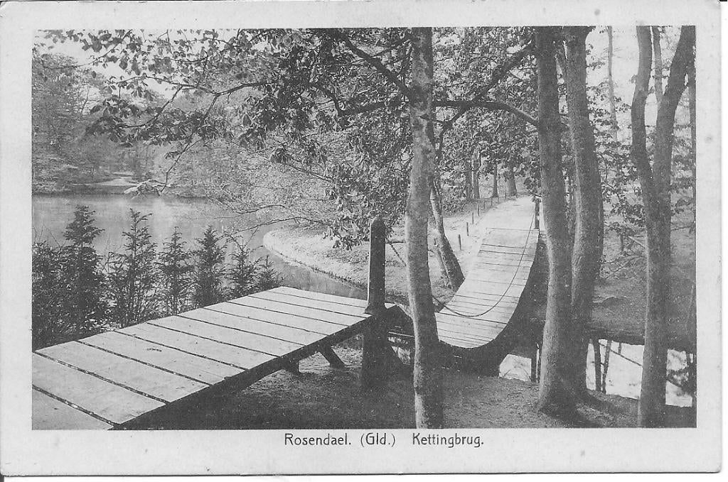 Roosendaal Gld  Kettingbrug., Verzamelen, Ophalen of Verzenden, 1920 tot 1940, Ongelopen, Gelderland