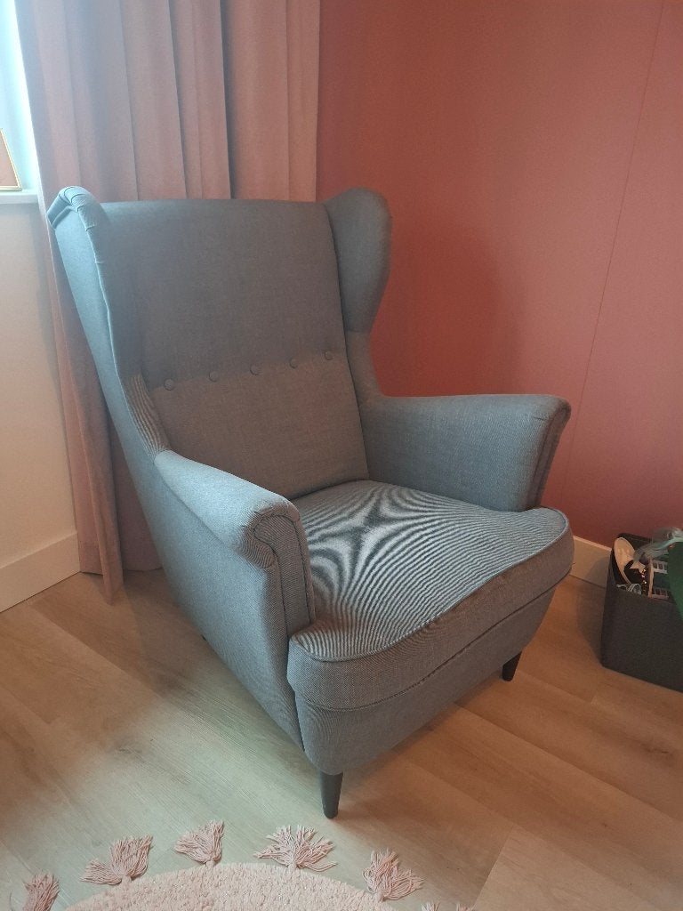 Fauteuil grijs, Ophalen, Minder dan 75 cm, Zo goed als nieuw, Stof
