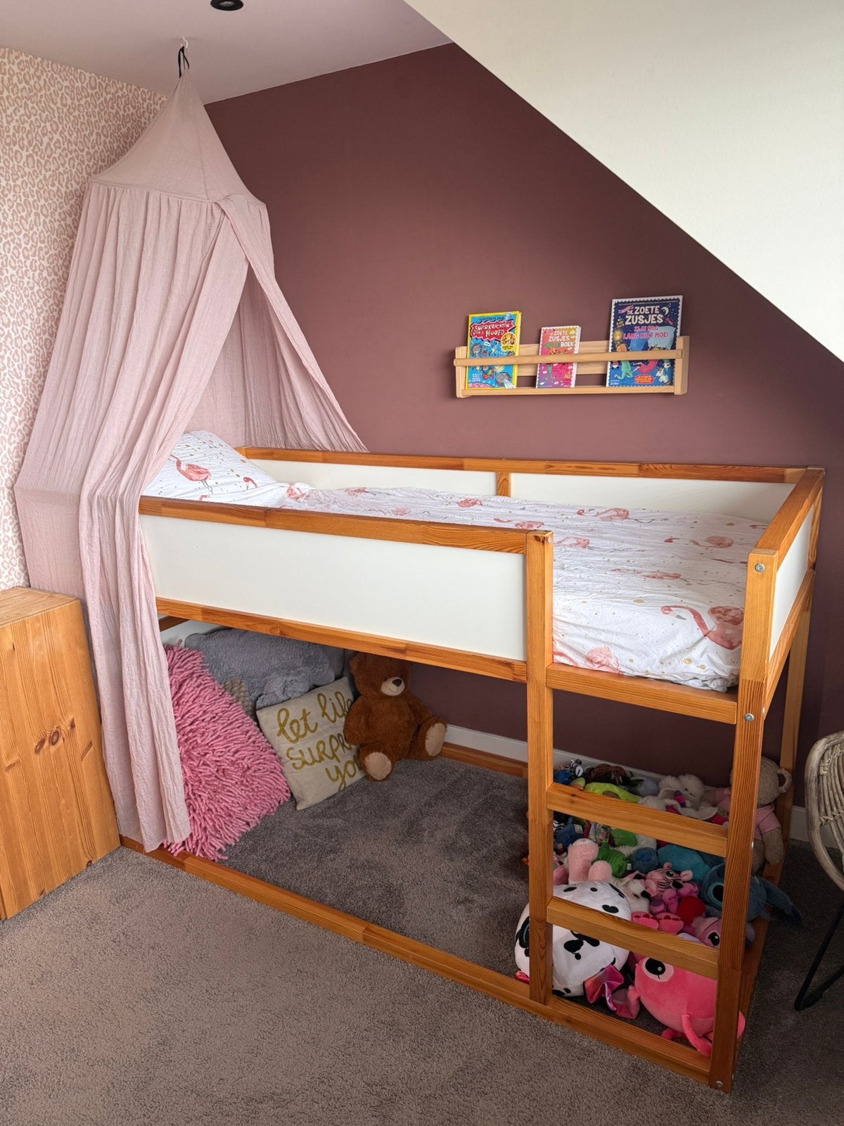 Halfhoogslaper Ikea 90x200cm, Kinderen en Baby's, Kinderkamer | Stapelbedden en Hoogslapers, Ophalen, Zo goed als nieuw, Halfhoogslaper