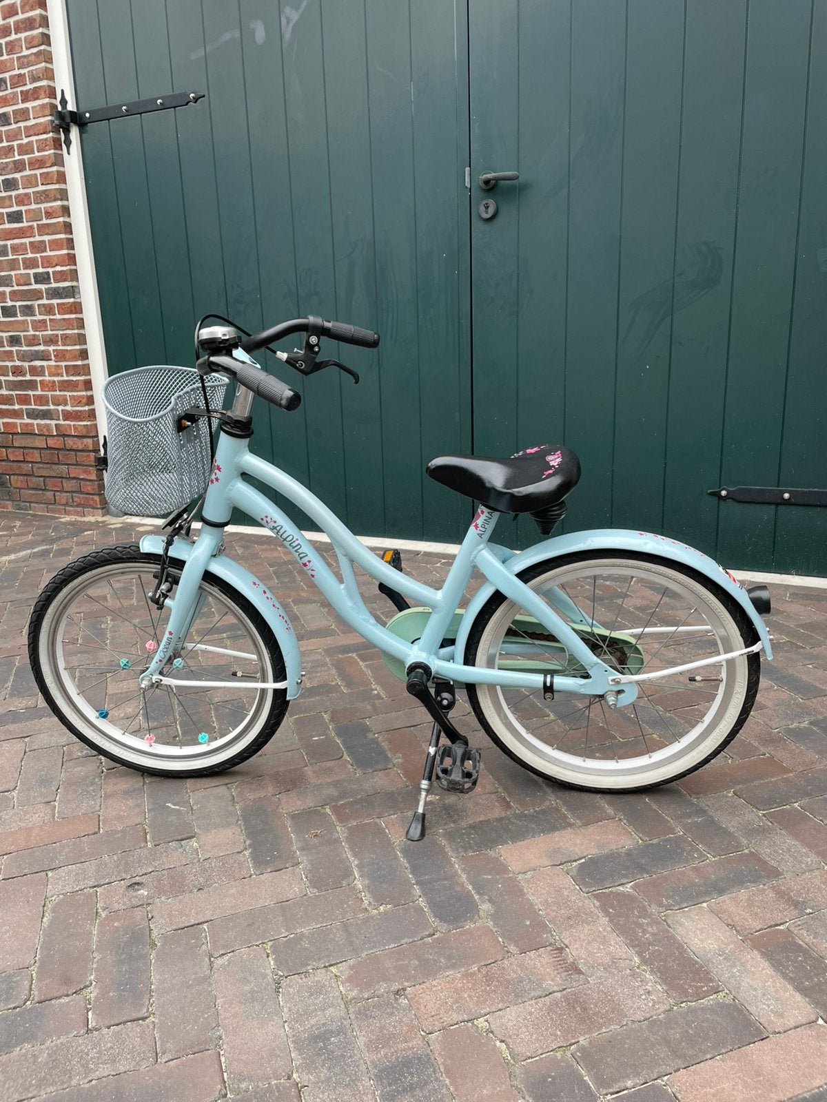 Alpina oceaan meisjes fiets 18 inch, Fietsen en Brommers, Ophalen, Terugtraprem, Gebruikt, Handrem