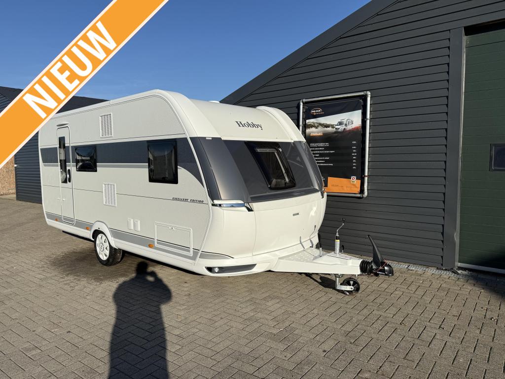 Hobby Excellent Edition 490 KMF 2025 stapelbed, zware as, Schokbreker, Overige typen, Hobby, Bedrijf