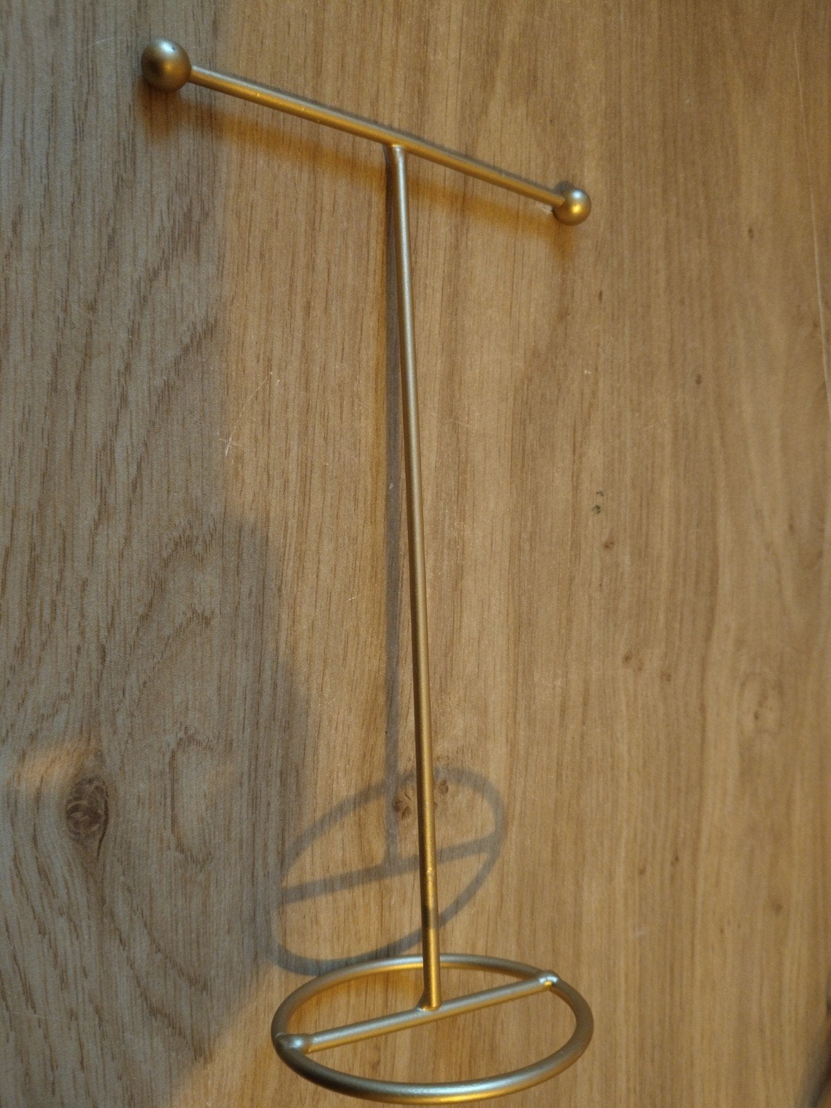 Gouden sieradenstandaard/Kerst deco - T-bar display, Verzenden, Zo goed als nieuw