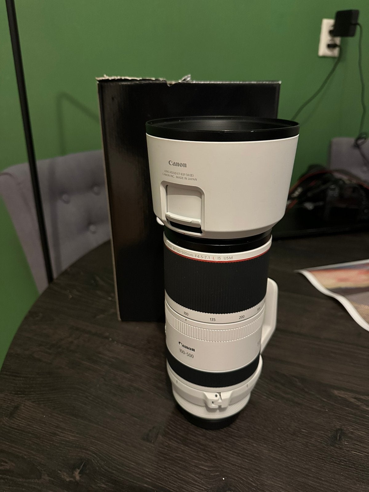 Canon RF 100-500 f 4.5-7.1 nog geen halfjaar oud!, Audio, Tv en Foto, Ophalen, Zo goed als nieuw, Telelens