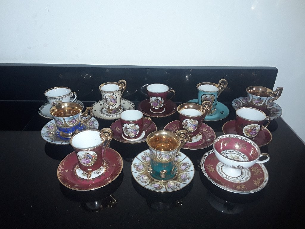 Collectie limoge/royal vienna sierkop en schotels, Antiek en Kunst, Verzenden