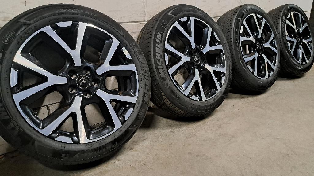 Bi-color velgen C5 Aircross 3008 5008 Grandland X 205/55/19, 19 inch, Gebruikt, Banden en Velgen, Personenwagen