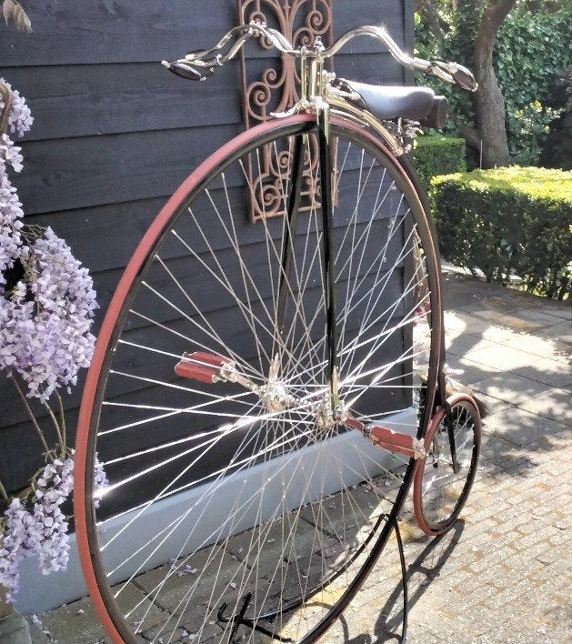 Antieke Hoge Bi Penny-Farthing Fiets - Decoratief, 59 cm of meer, Ophalen