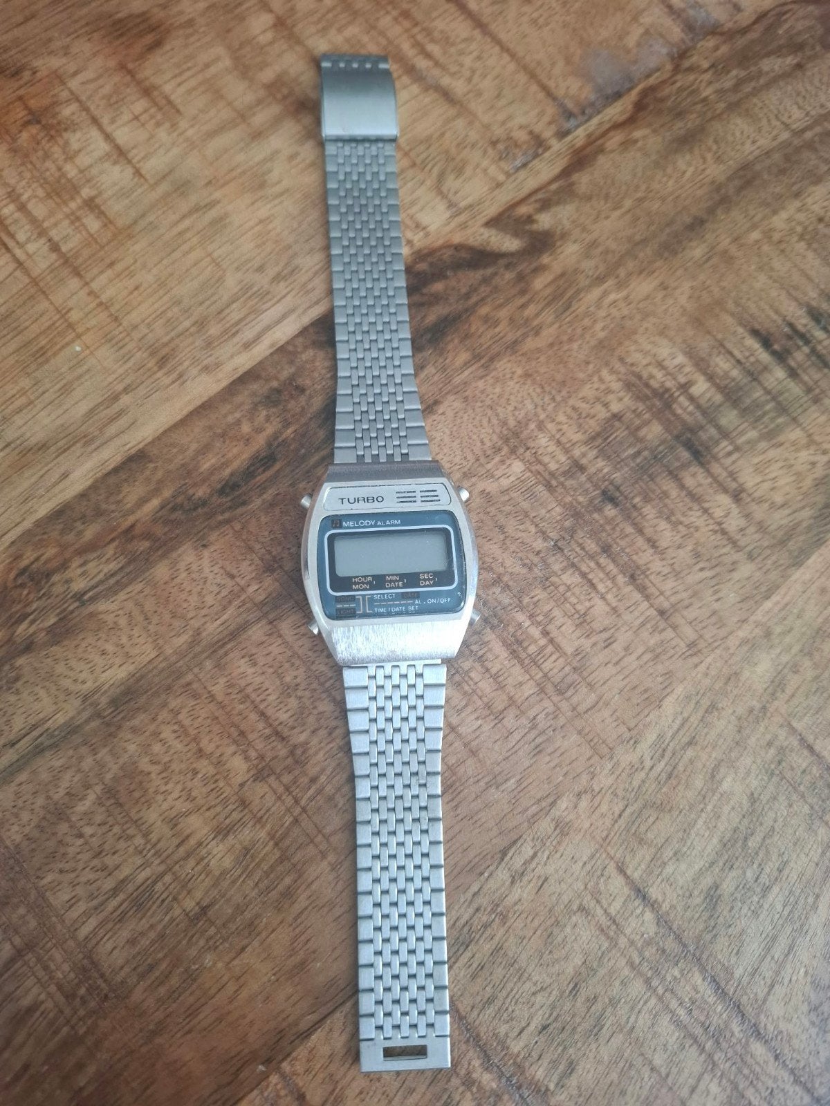 Vintage Retro Heren Horloge - Turbo Melody Alarm, Overige merken, Staal, Gebruikt, Staal