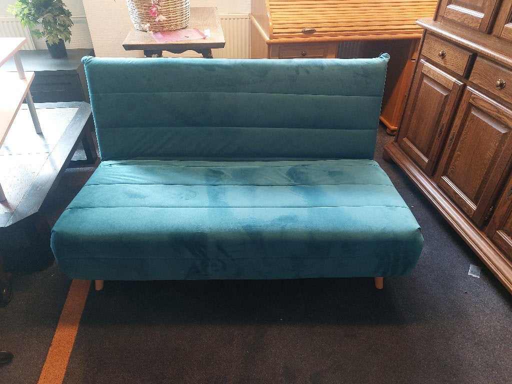 2-zits slaapbank / bedbank( 500995), Huis en Inrichting, Ophalen, Zo goed als nieuw, Tweepersoons, 140 cm