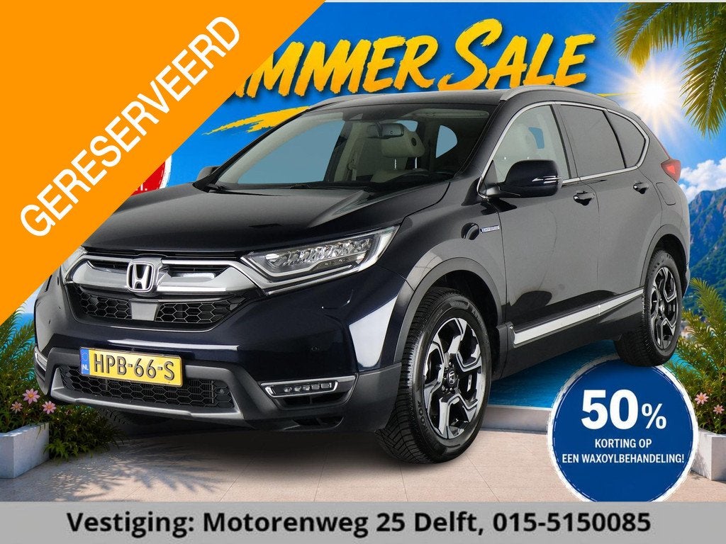 Honda CR-V 2.0 HYBRIDE AWD EXECUTIVE AUTOMAAT GARANTIE 9-202, Auto's, Honda, Automaat, 4 cilinders, Blauw, Bedrijf