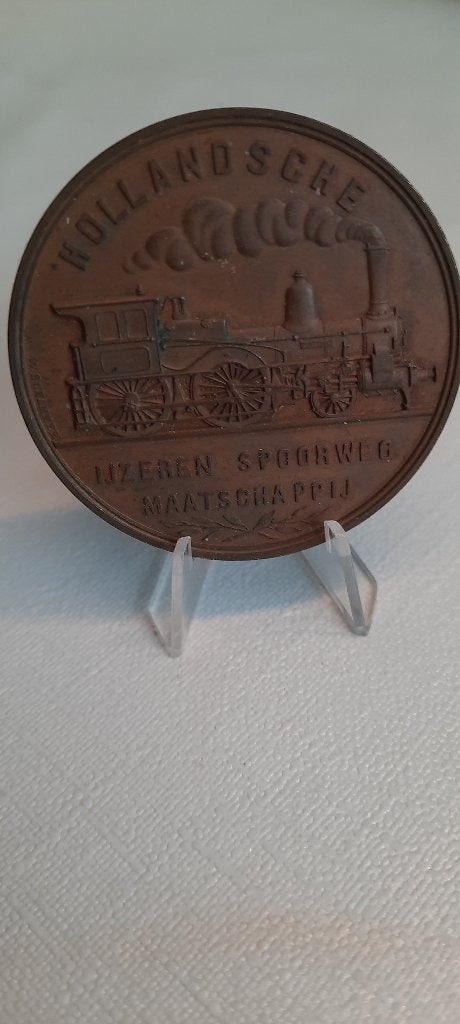 Penning 50-jarig bestaan HIJSM, Ophalen of Verzenden, Brons, Nederland
