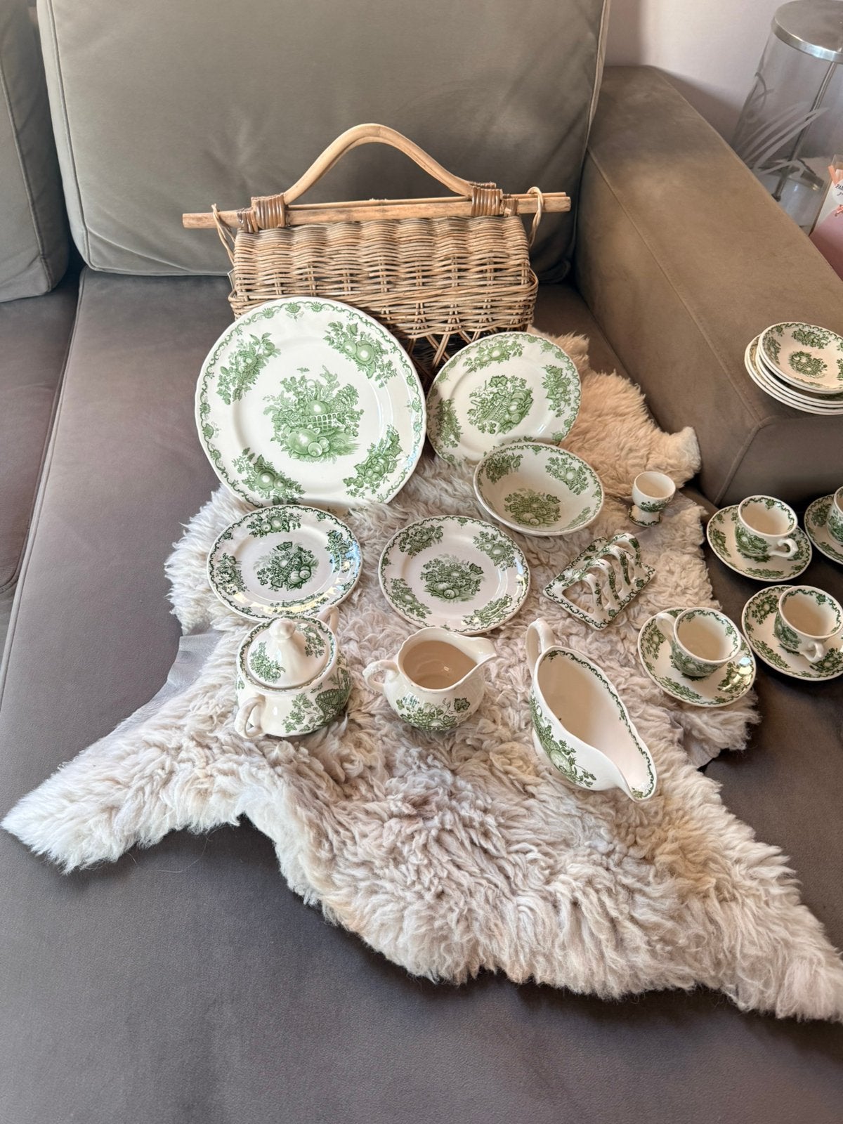 Mason’s Ironstone Fruitbasket greennservies lot izgst, Ophalen